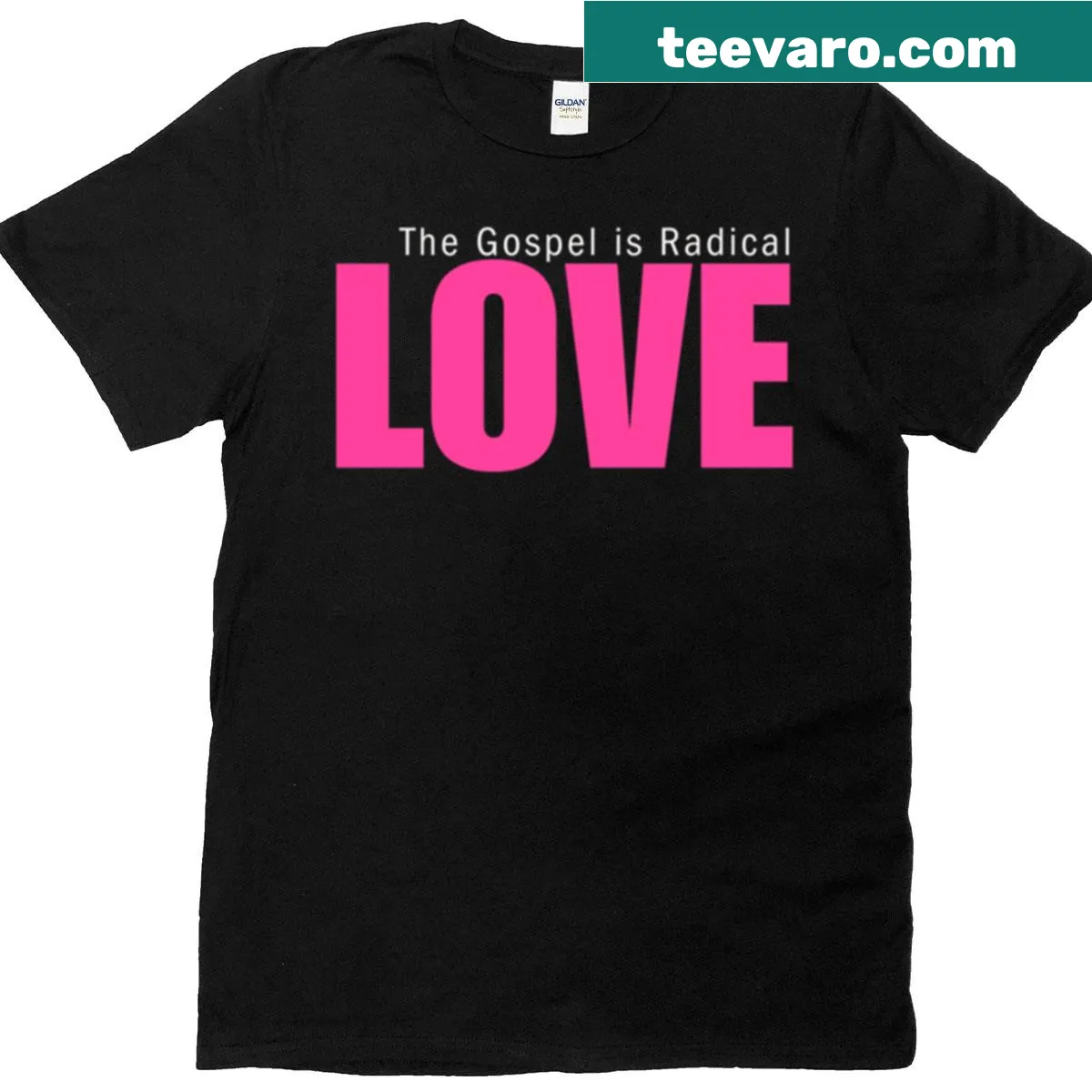 Inspirational t-shirt with message of radical love — on a men's t-shirt