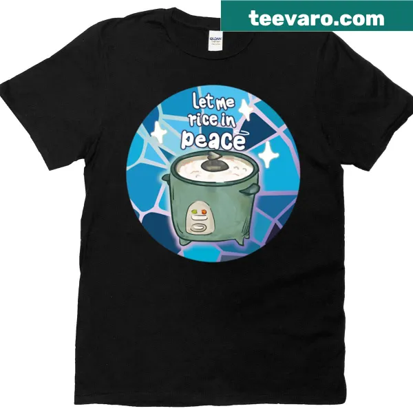 Illustrated T-shirt featuring a rice cooker with a humorous design