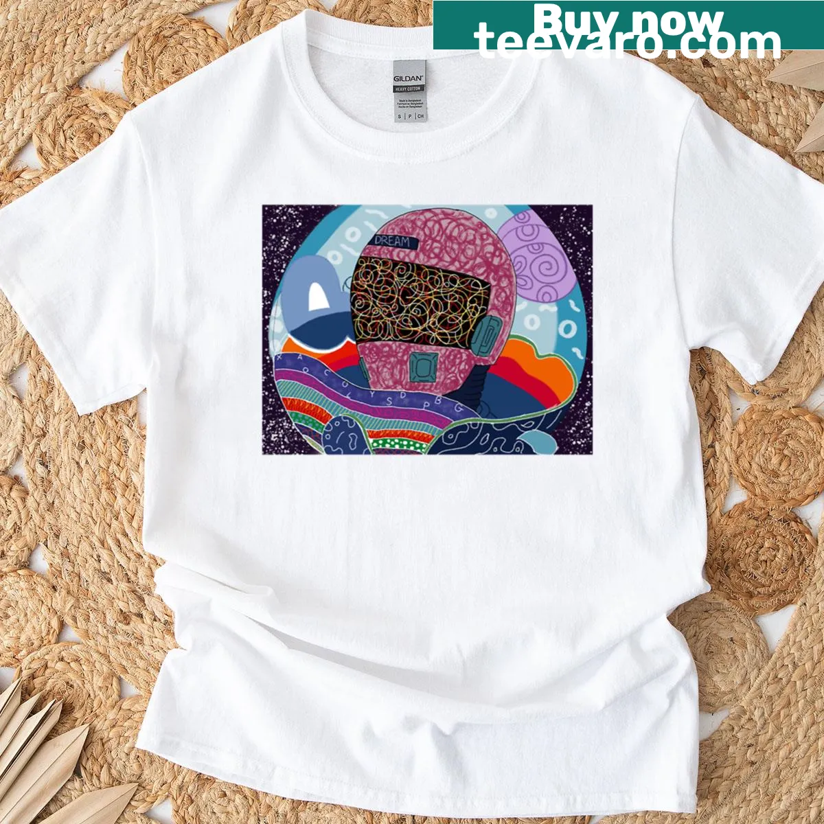 Typographic design celebrating creativity on a T-shirt — on a men's t-shirt