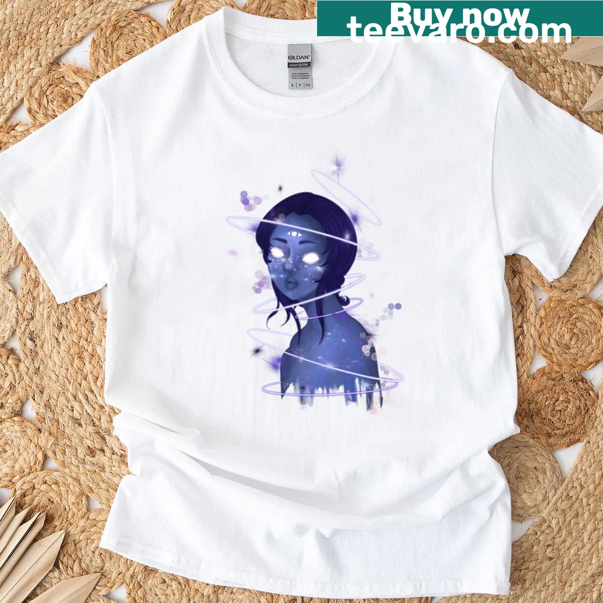T-shirt featuring design about the third eye concept — on a men's t-shirt