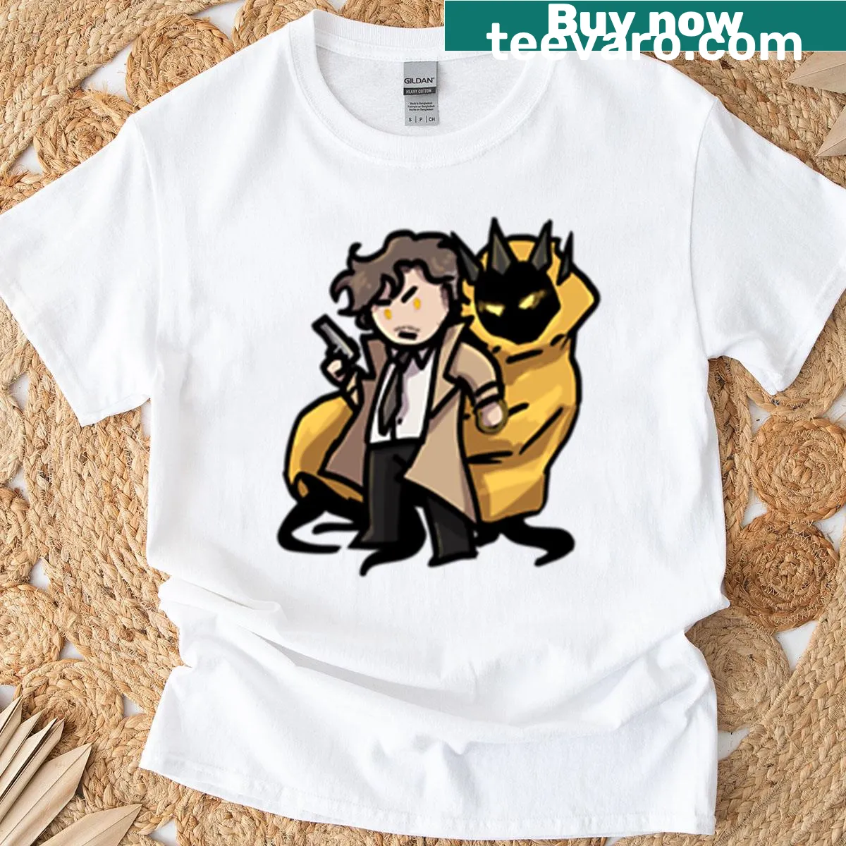 T-shirt featuring the playful phrase 'Tiny Johnarthur' for fans of humor — on a men's t-shirt