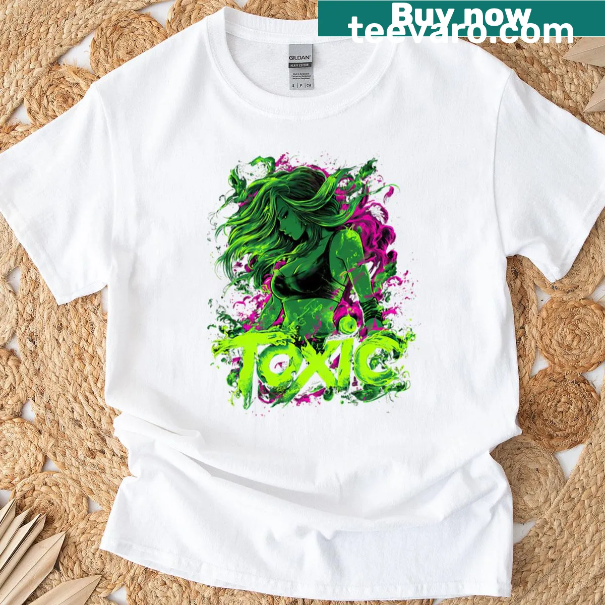 T-shirt with bold text reading 'Toxic' in minimalist style — on a men's t-shirt