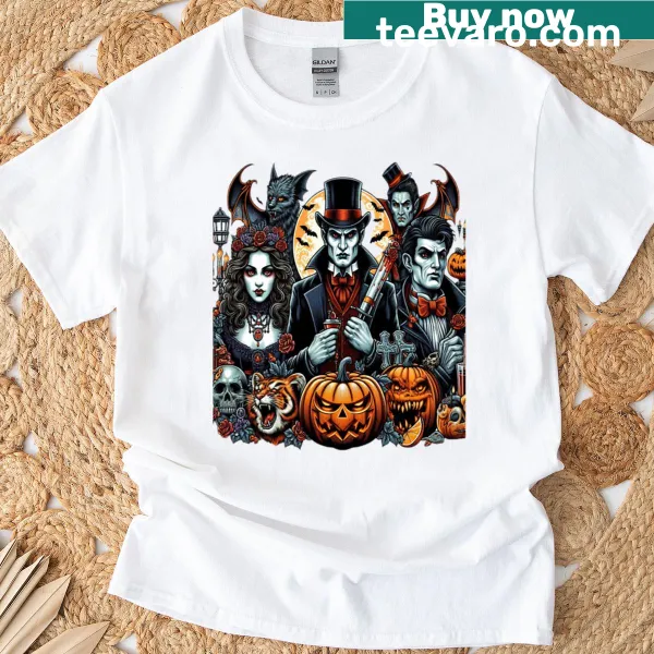 Halloween Vampire graphic T-shirt for spooky season
