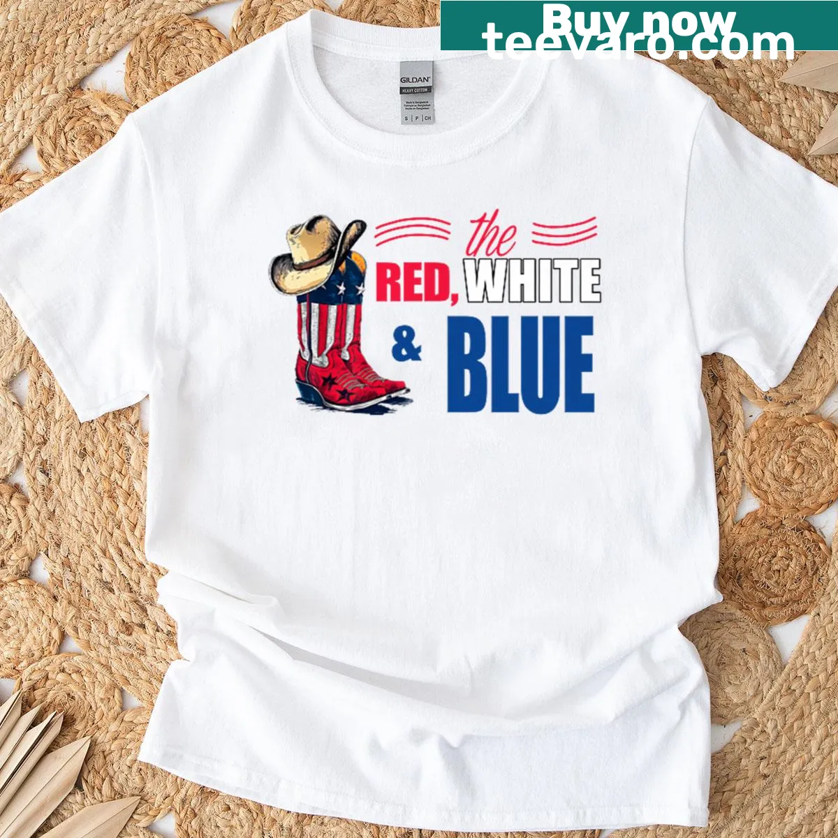 Cowgirl themed T-shirt with bold western graphic and typography — on a men's t-shirt