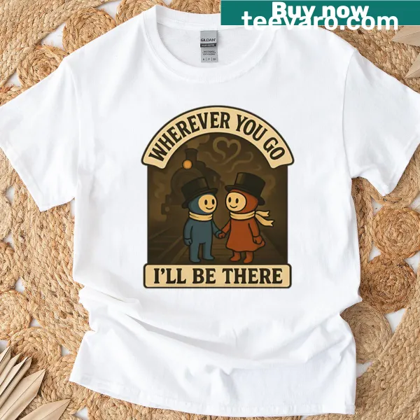 T-shirt with a love train graphic symbolizing togetherness
