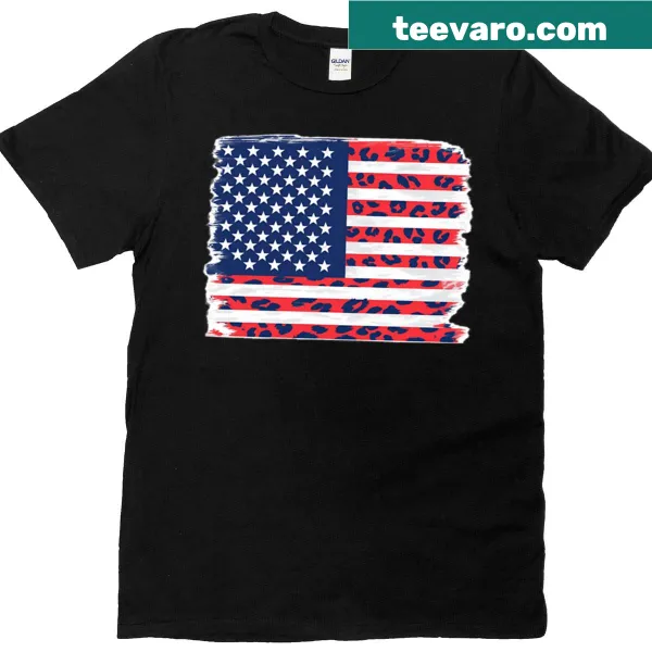 T-shirt featuring an illustration of American wildlife and landscapes
