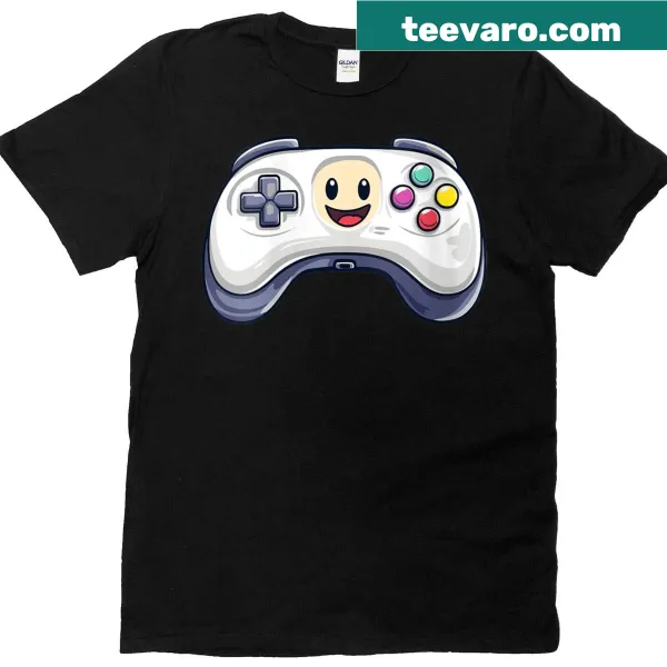 Funny video game controller design on a kids' T-shirt