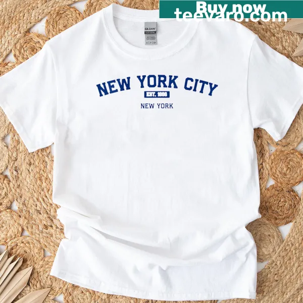 New York City skyline T-shirt for women with urban design