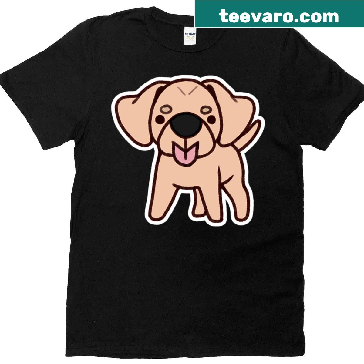 Cute Labrador Retriever blep graphic T-shirt — on a men's t-shirt