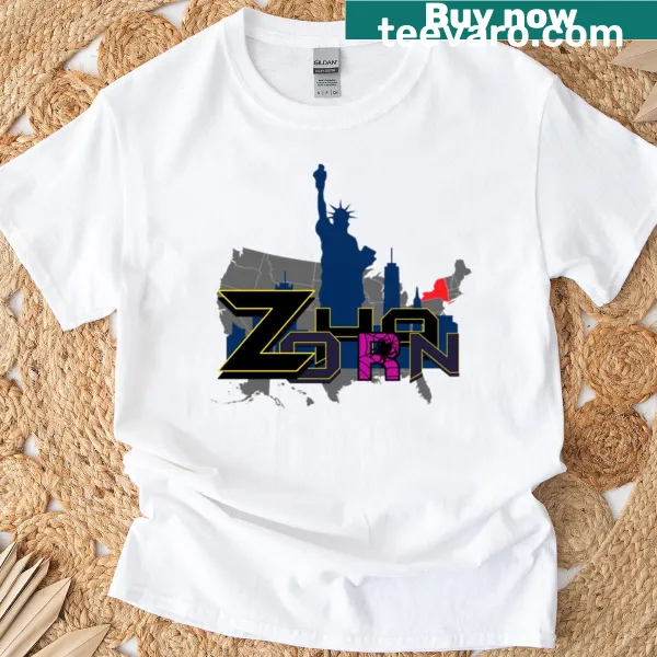 Oversized tee with 'Zohran For NYC' slogan