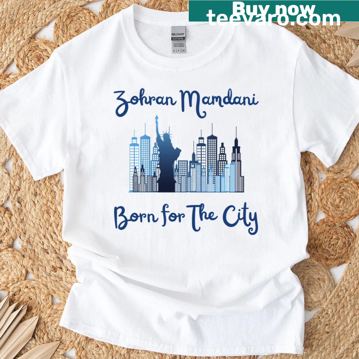 Funny T-shirt supporting Zohran Mamdani for NYC Mayor election — on a men's t-shirt