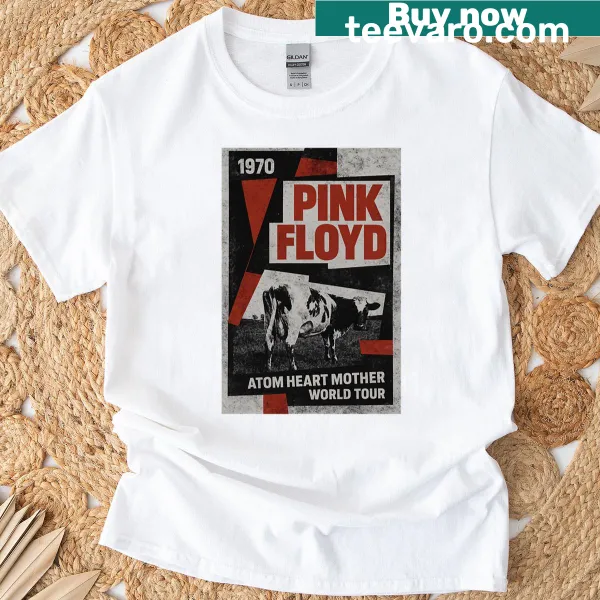Vintage style T-shirt featuring a psychedelic rock concert poster design.