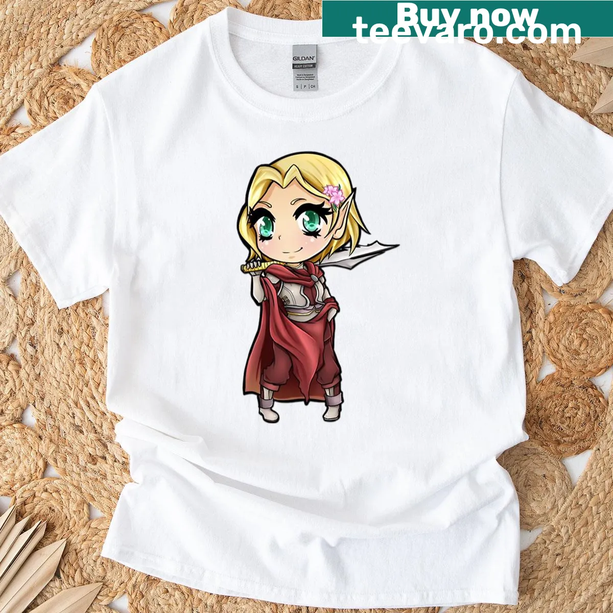 Fantasy T-shirt featuring Areya Sylvestrae graphic — on a men's t-shirt