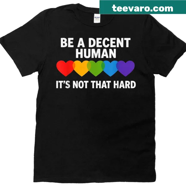 Retro LGBT heart graphic t-shirt with a positive message