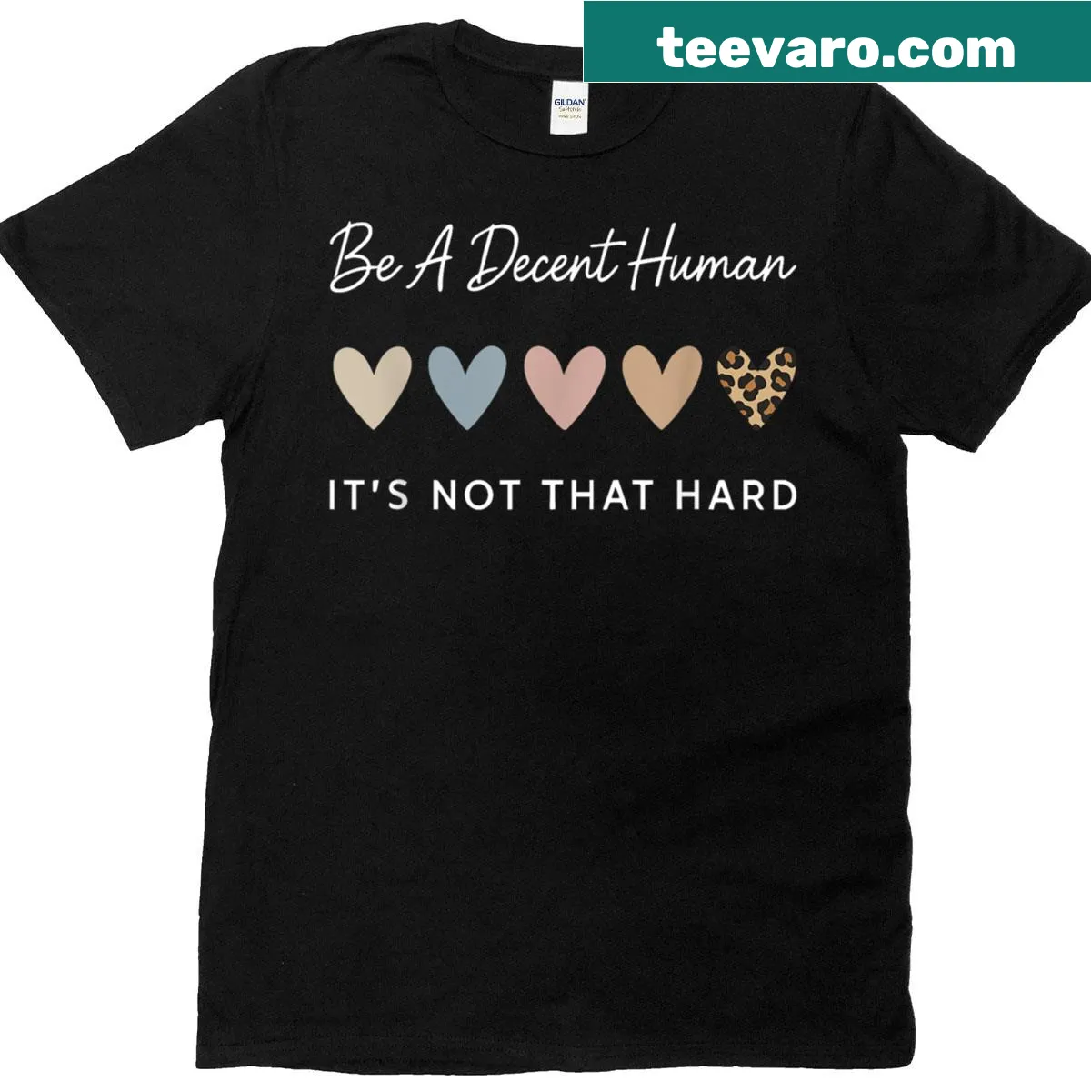 Retro vintage heart t-shirt with a kindness message — on a men's t-shirt