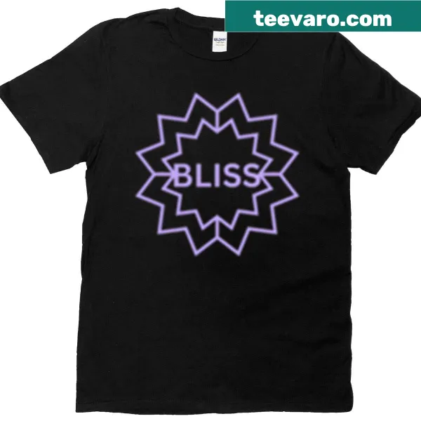 Minimalist T-shirt featuring elegant typography of the word 'Blissflake'