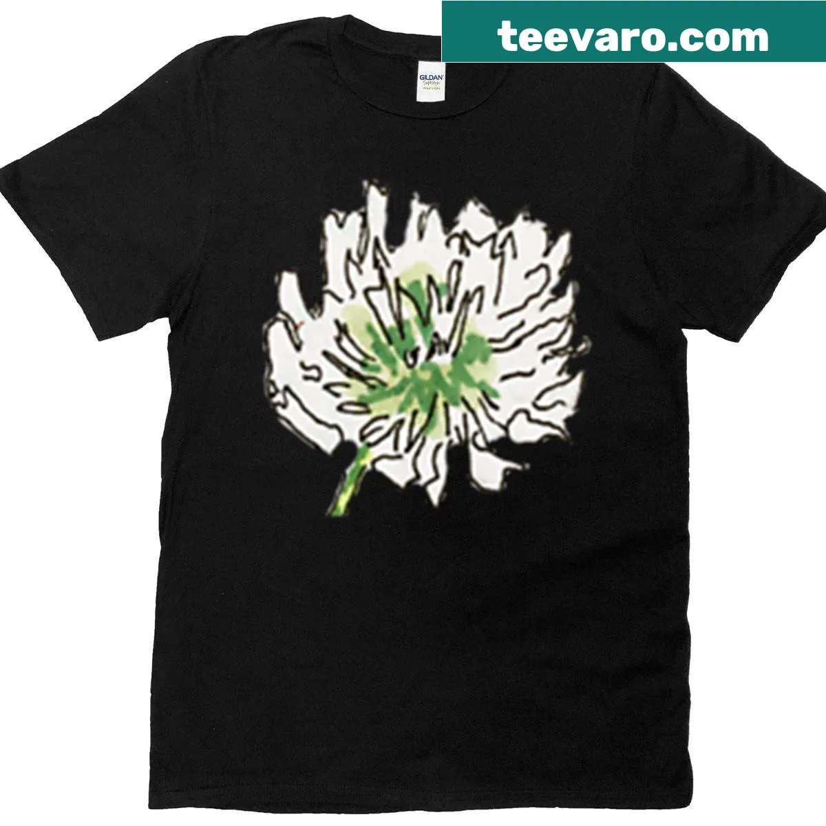 Clover flower illustration t-shirt for nature lovers — on a men's t-shirt