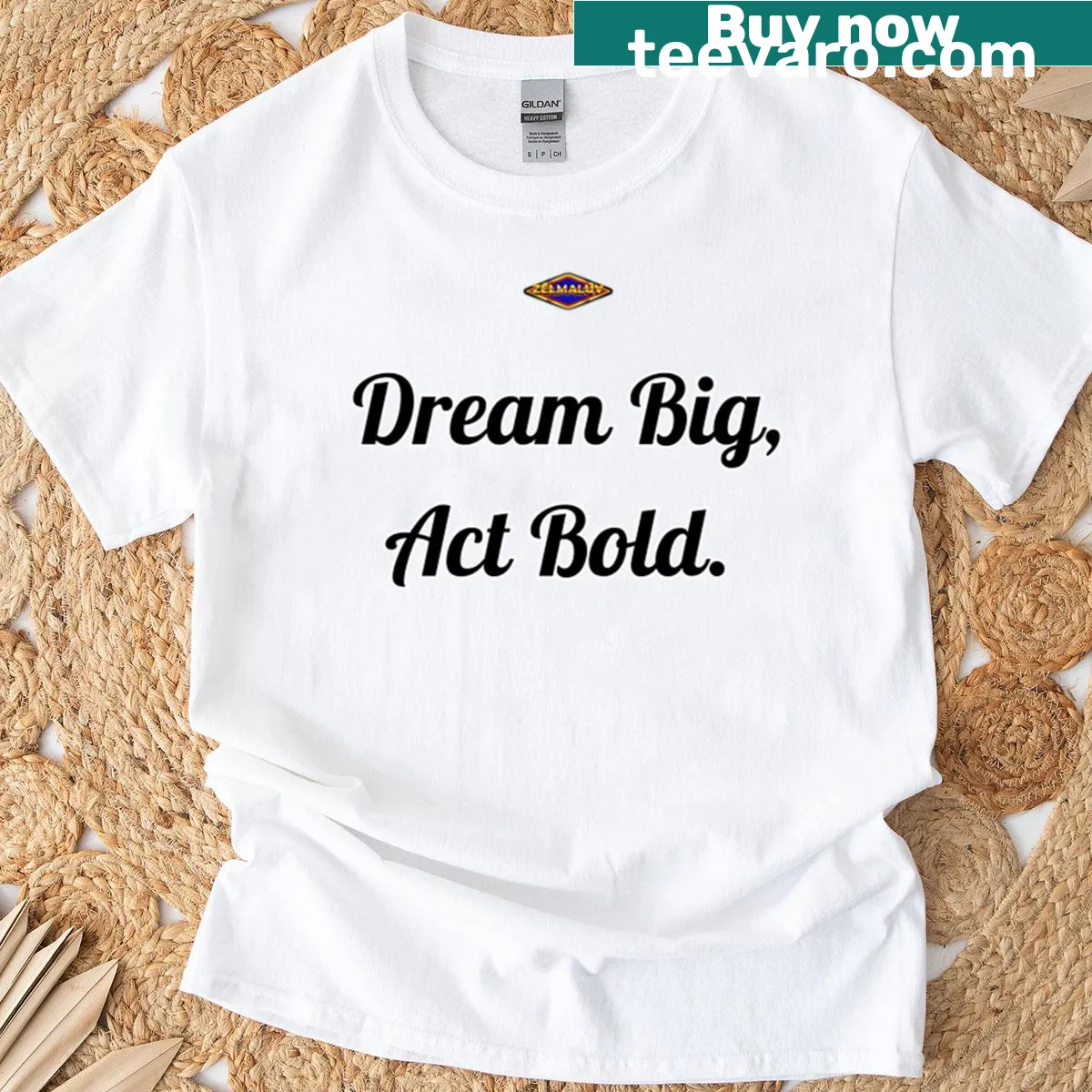 Bold typographic entrepreneur quotes on a motivational T-shirt — on a men's t-shirt