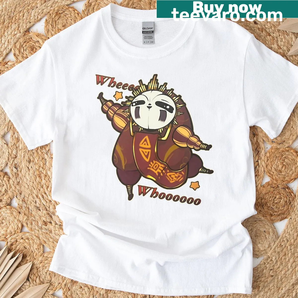 Funny expedition t-shirt featuring the phrase 'Wheewhooo' in playful typography — on a men's t-shirt
