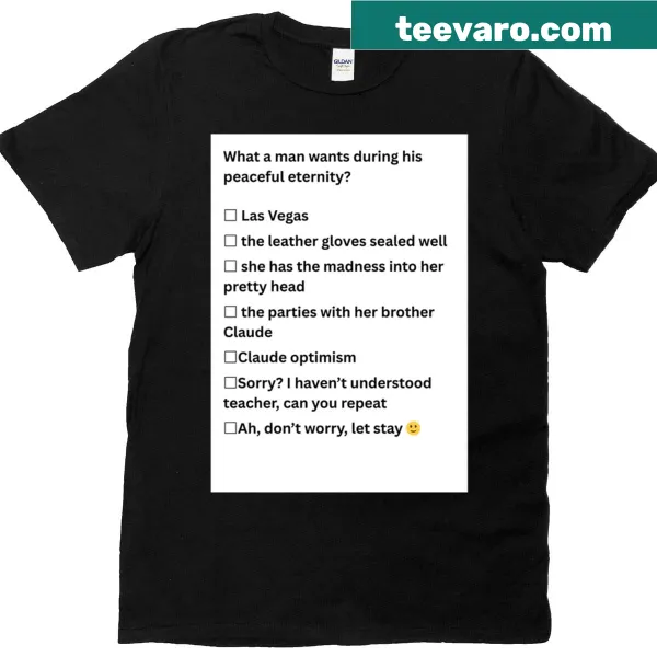 Minimalist T-shirt with bold typography for exam season