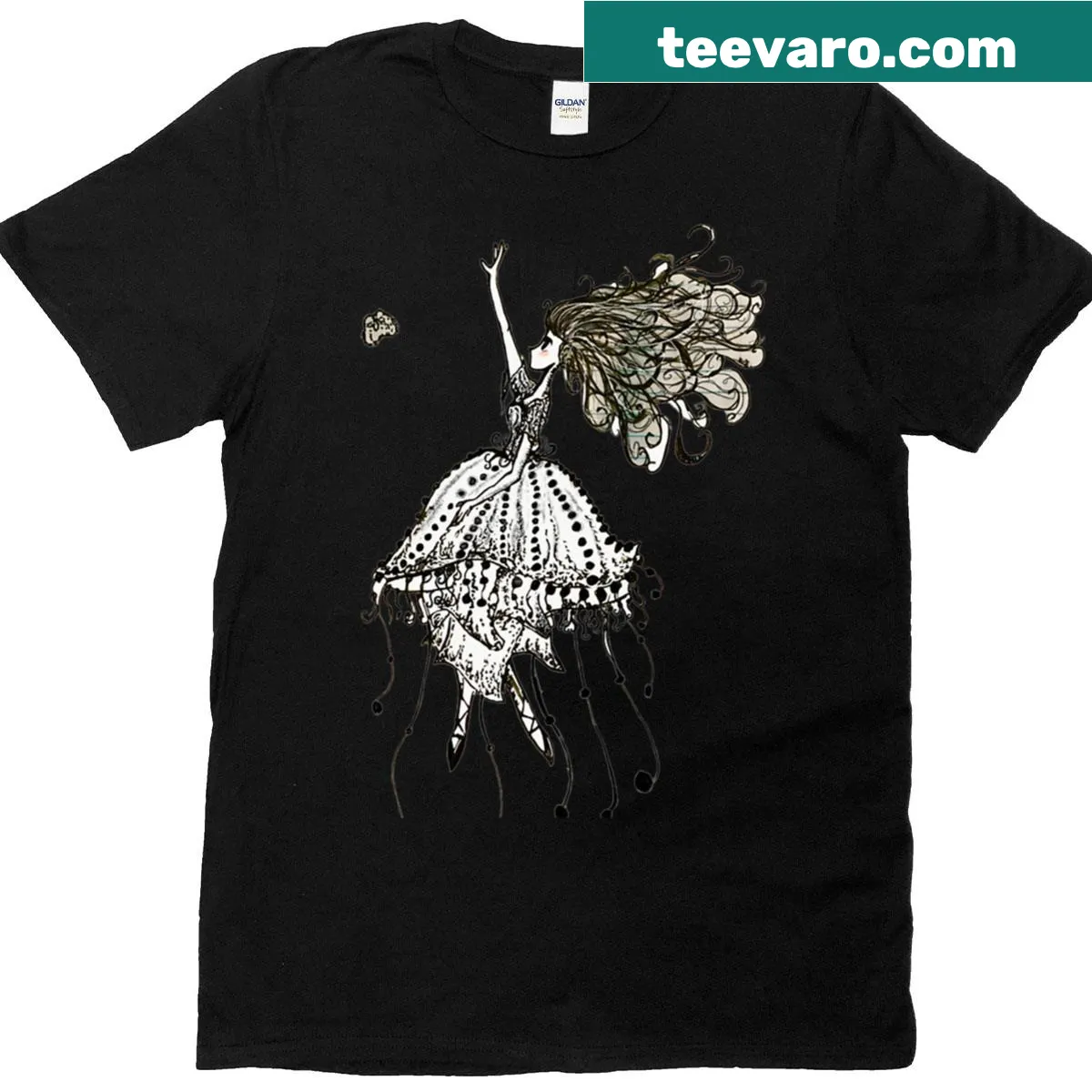 Playful jellyfish slogan T-shirt with fun typography — on a men's t-shirt
