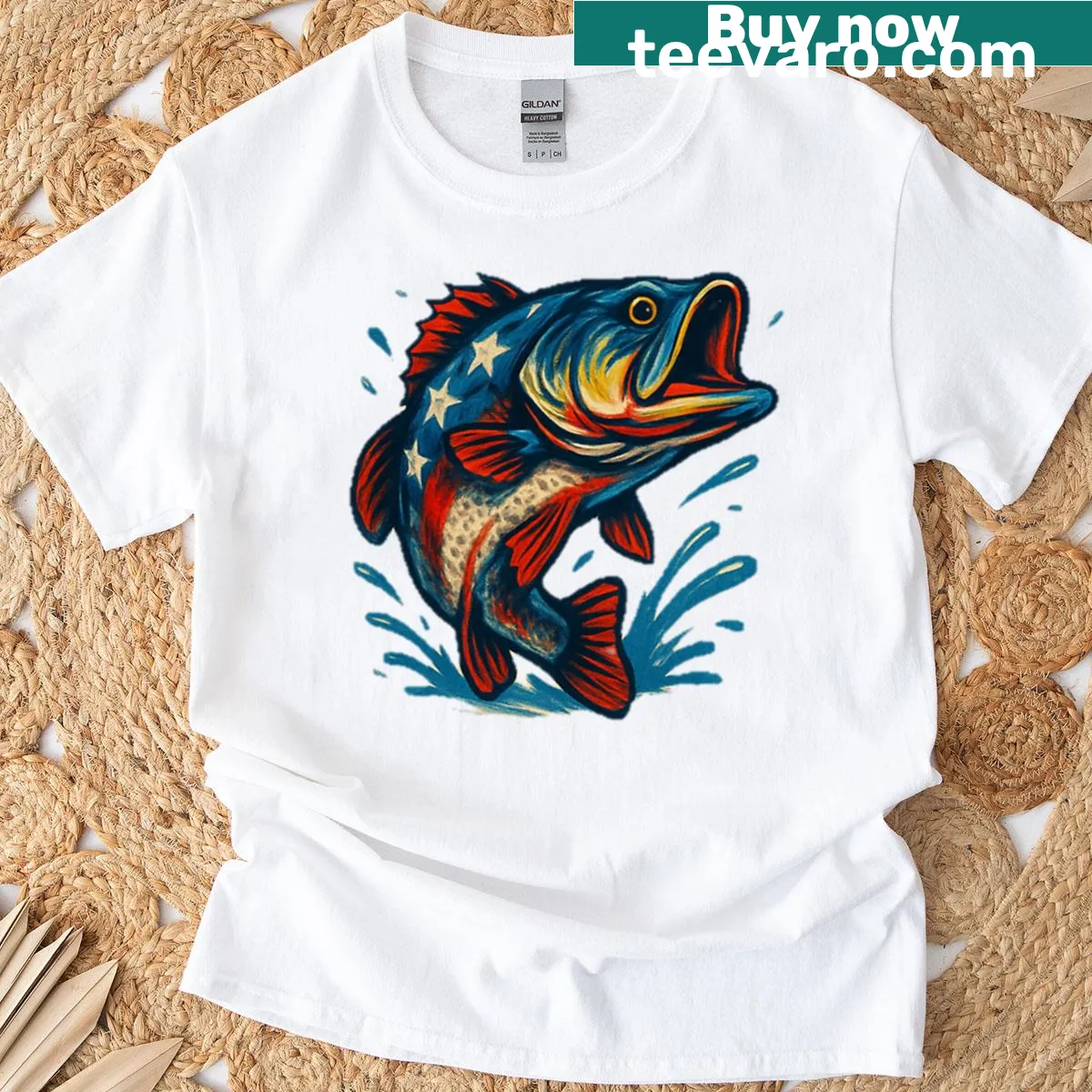 Typography design featuring 'Freedom' on a bass-themed T-shirt — on a men's t-shirt