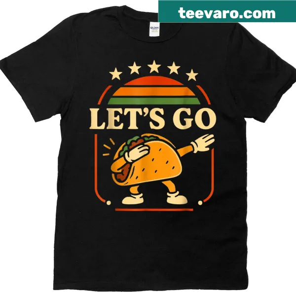 Cartoon taco dabbing design on a T-shirt