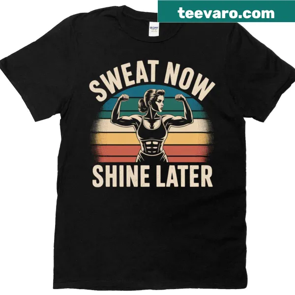 Humorous gym motivational T-shirt with workout quotes