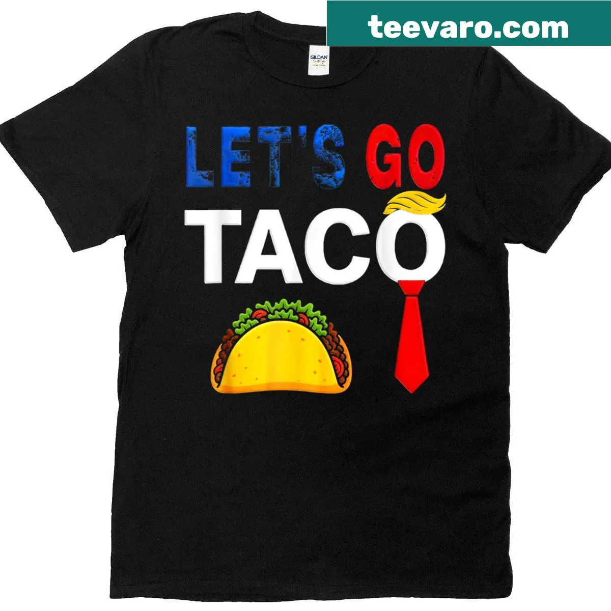 Funny patriotic taco-themed T-shirt for men and women — on a men's t-shirt