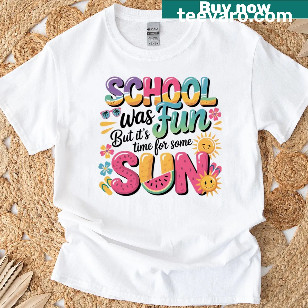 Teacher t-shirt celebrating summer break with humorous saying — on a men's t-shirt