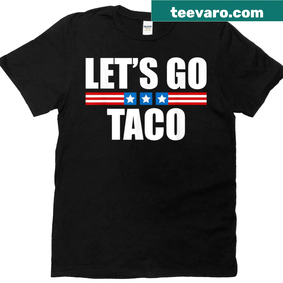 Fourth of July themed t-shirt with humorous political slogan — on a men's t-shirt