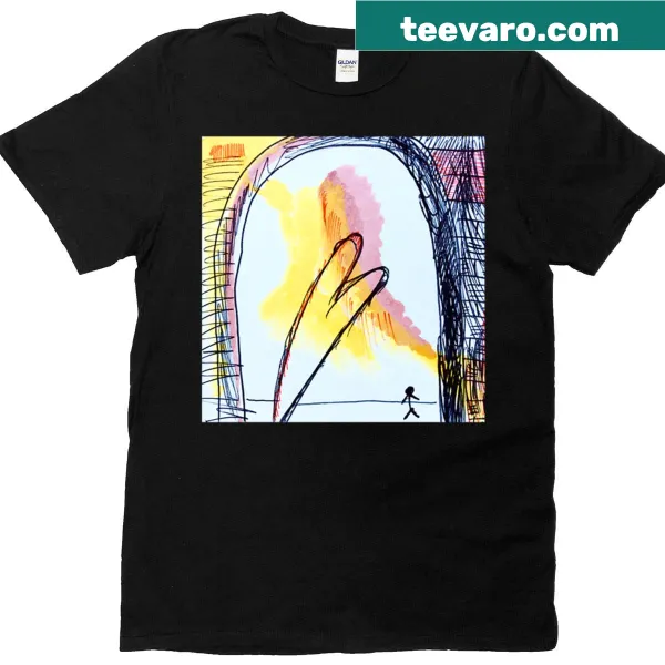 Illustrative T-shirt featuring a fantastical gate design