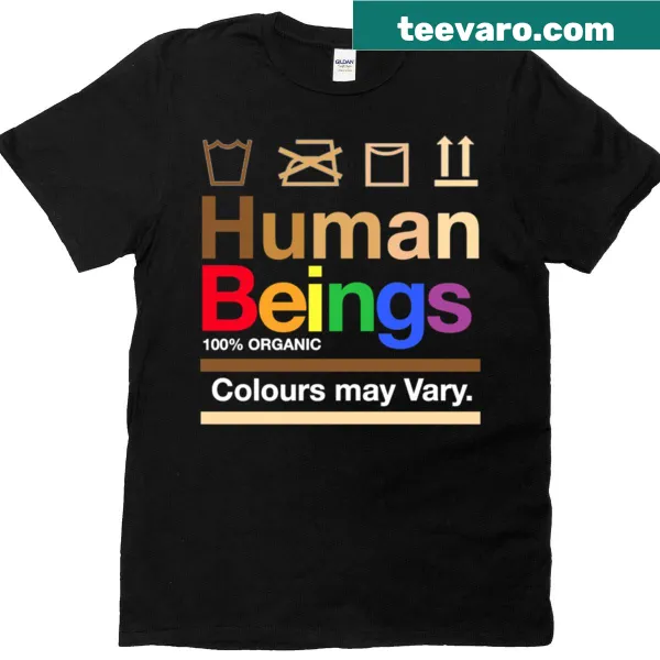 Typographic design 'Human Beings' on a T-shirt for everyday wear