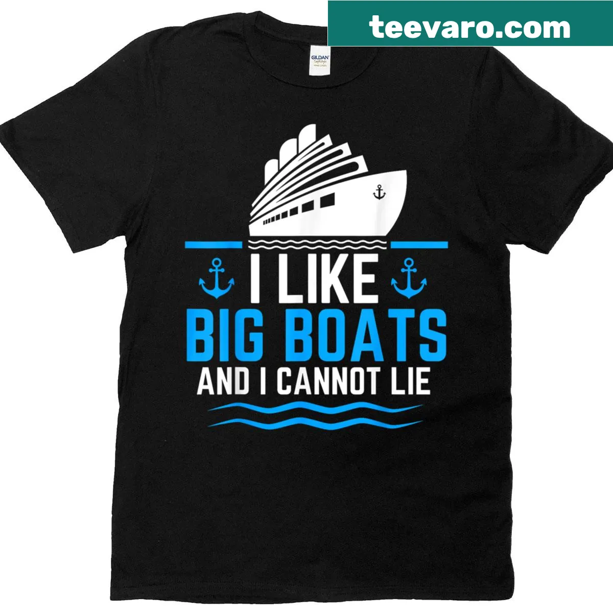 Funny cruise ship t-shirt with playful boat-themed slogan — on a men's t-shirt