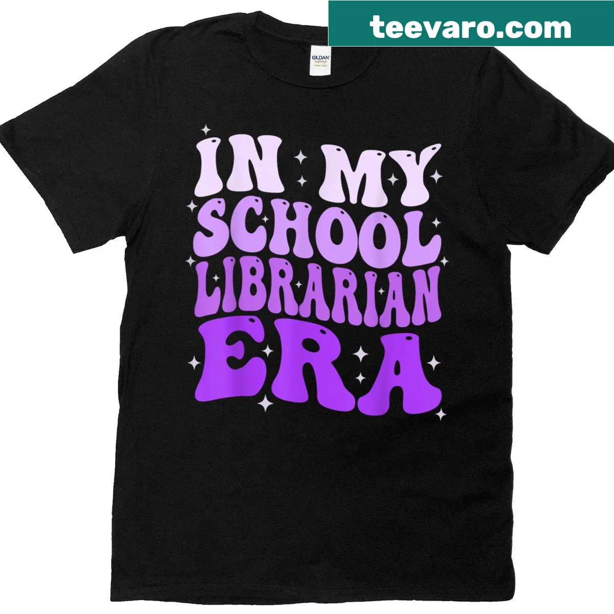 Retro book lover t-shirt with librarian-themed text. — on a men's t-shirt