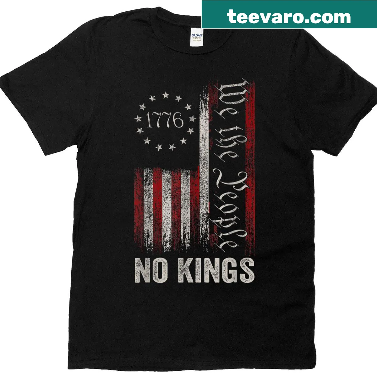Independence Day T-shirt with patriotic text — on a men's t-shirt