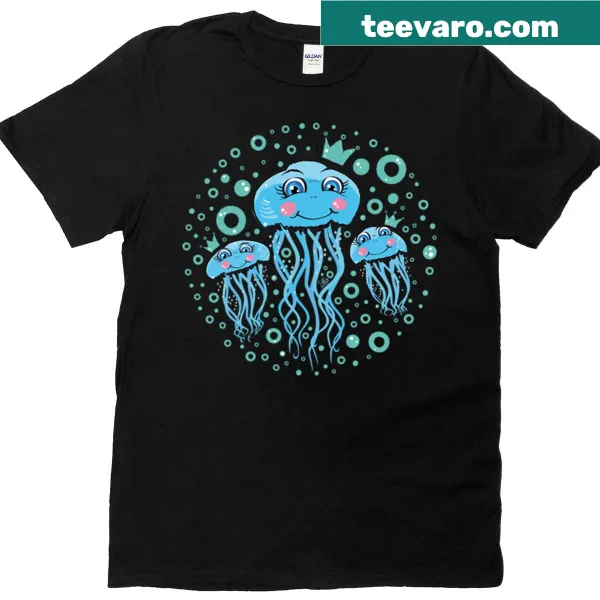 Cute Jellyfish Princess Smiling T-shirt illustration