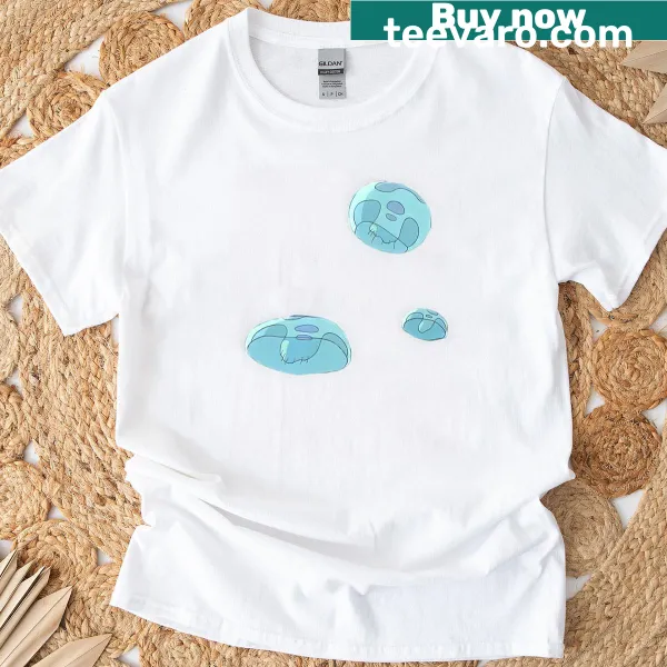 Illustrated jellyfish graphic t-shirt with a playful design