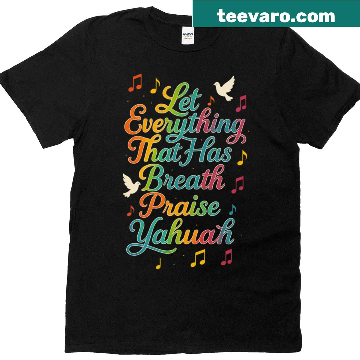 Scripture-inspired T-shirt with a message of praise. — on a men's t-shirt