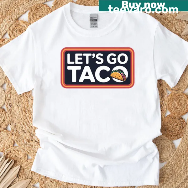 Cute taco graphic t-shirt celebrating Mexican food culture.