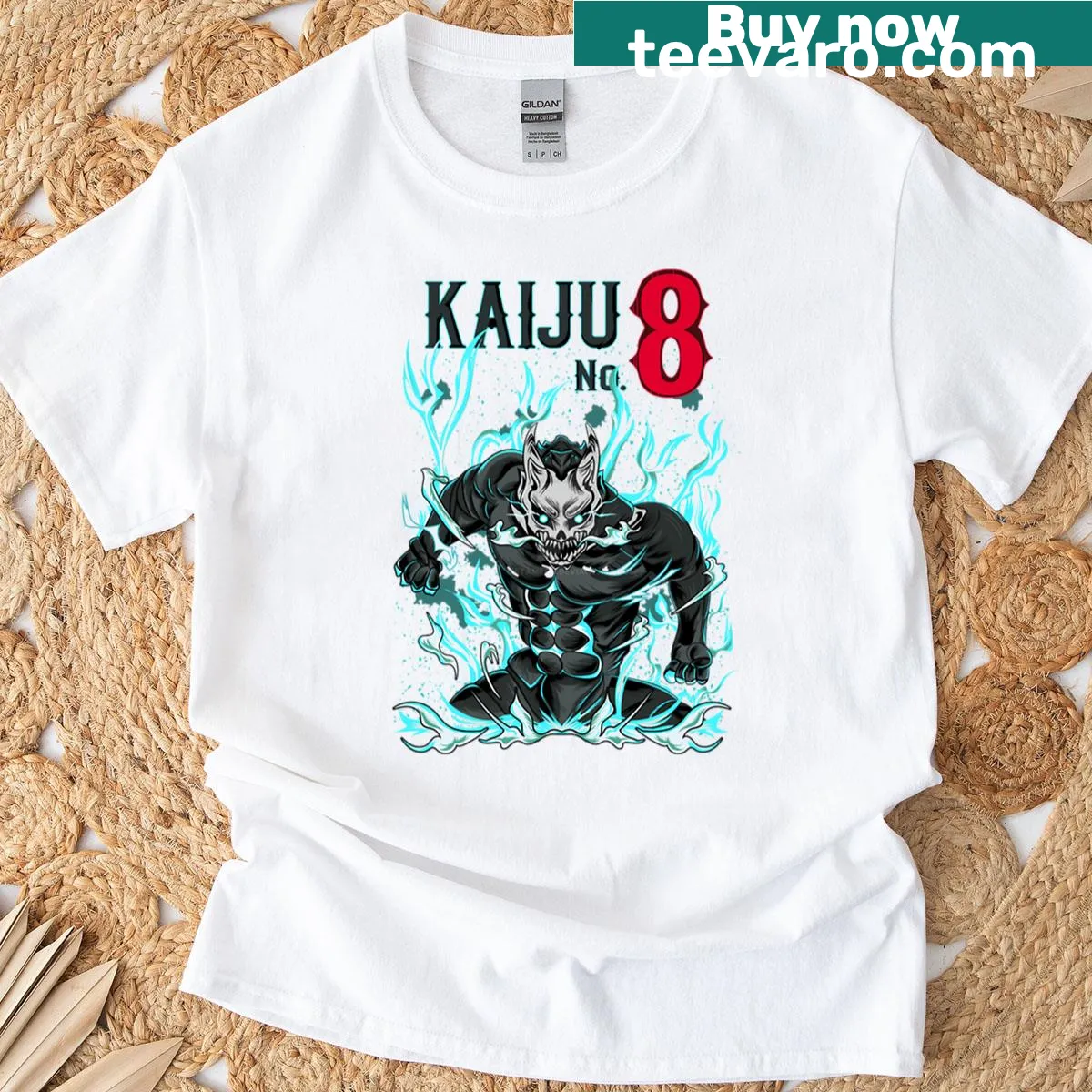 Illustrative T-shirt featuring a bold fantasy monster design — on a men's t-shirt