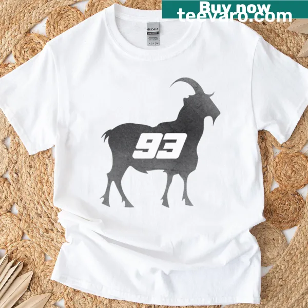 Weathered Marc Marquez Motogp t-shirt featuring 93 goat artwork