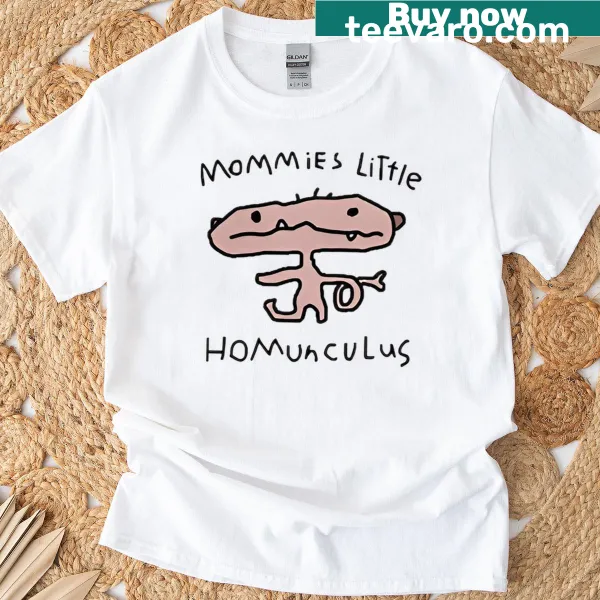 Funny t-shirt for moms featuring 'Mommy's Little Homunculus' text