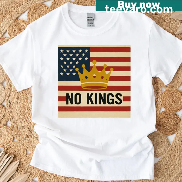 No Kings No Oligarchs text graphic t-shirt