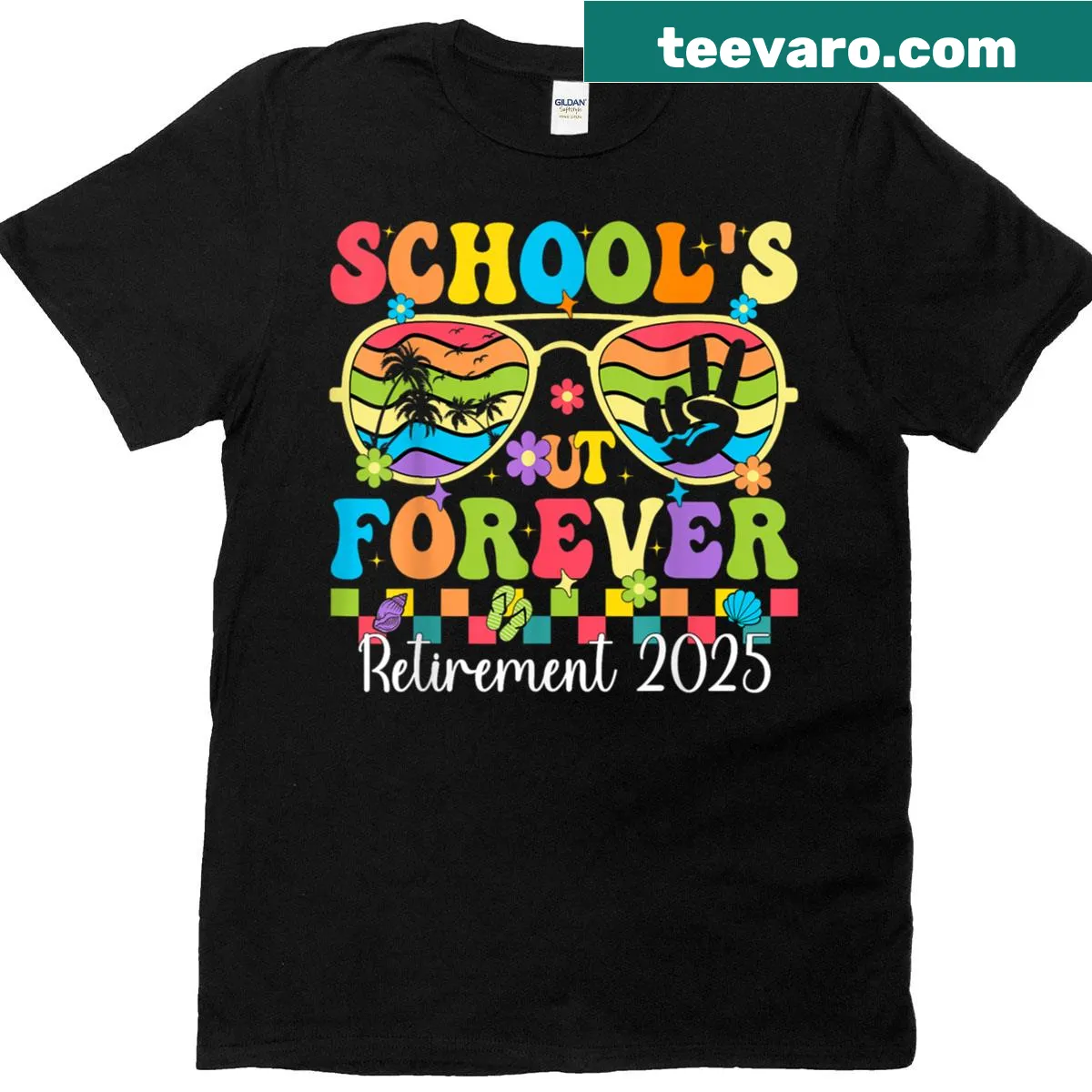 Vintage tee celebrating retirement for teachers with playful text — on a men's t-shirt