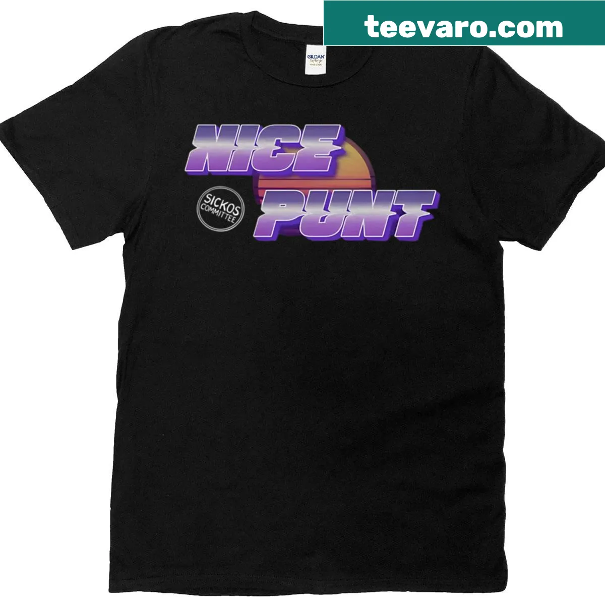 Bold text 'Sickos Merch' on a casual t-shirt — on a men's t-shirt