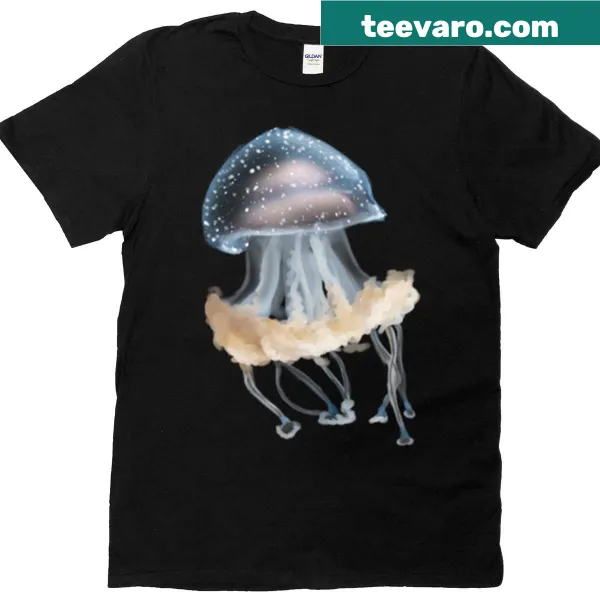 Illustrated T-shirt featuring a spotted jellyfish design