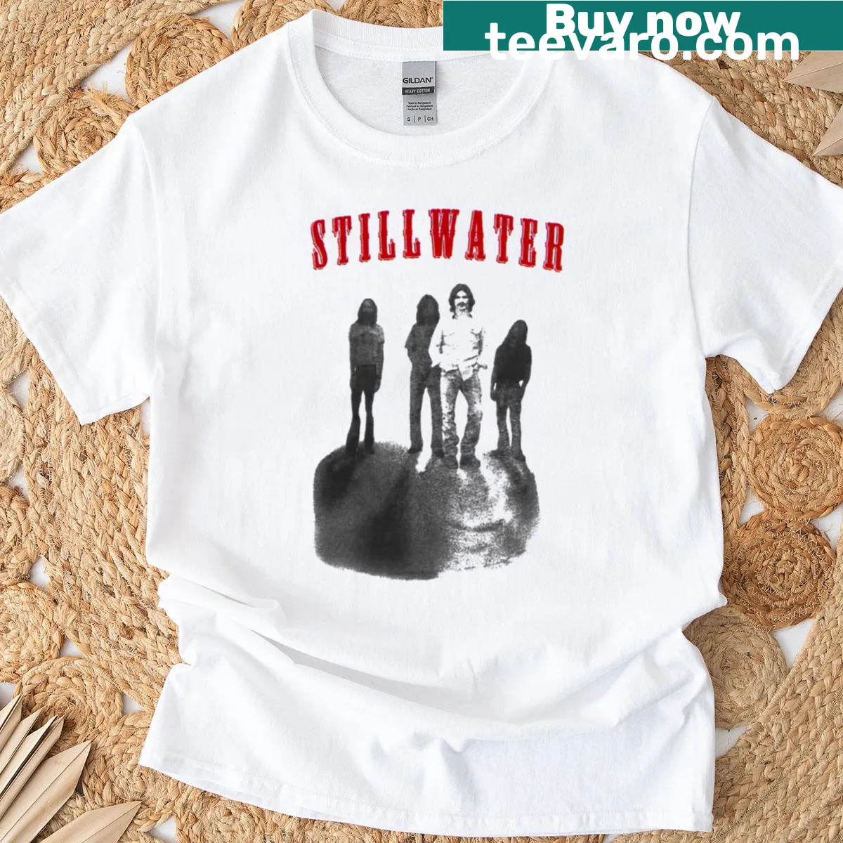 Stillwater band inspired T-shirt with movie theme — on a men's t-shirt