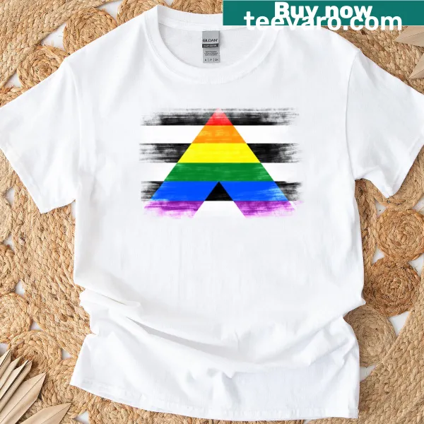 T-shirt with Straight Ally flag design supporting LGBTQ+ community