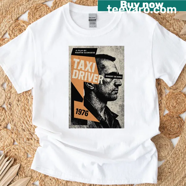 Retro Taxi Driver T-shirt featuring Travis Bickle film poster design